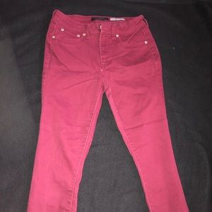 Aeropostale high waisted jegging- maroon